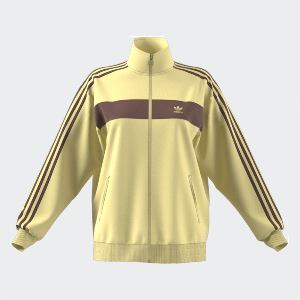Women's Colorblock Track Top - Powder Yellow / Earth Strata