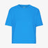 Women's Organic Boxy Crop Tee - Pacific Blue