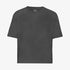 Women's Organic Boxy Crop Tee - Faded Black