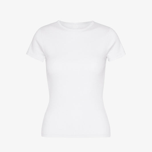 Women's Organic Rib Ss T-shirt - Optical White