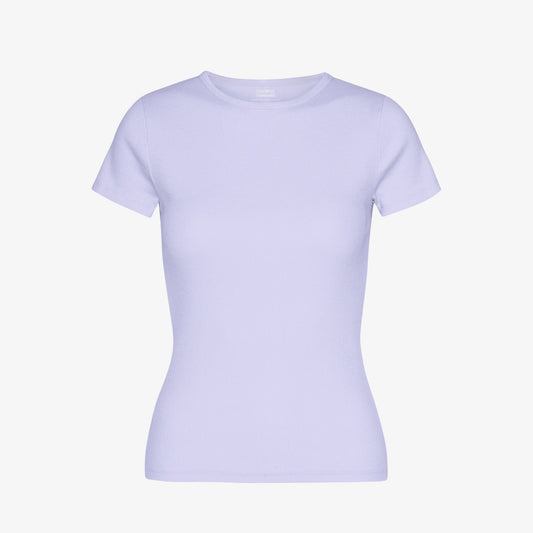 Women's Organic Rib Ss T-shirt - Soft Lavender