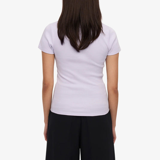 Women's Organic Rib Ss T-shirt - Soft Lavender