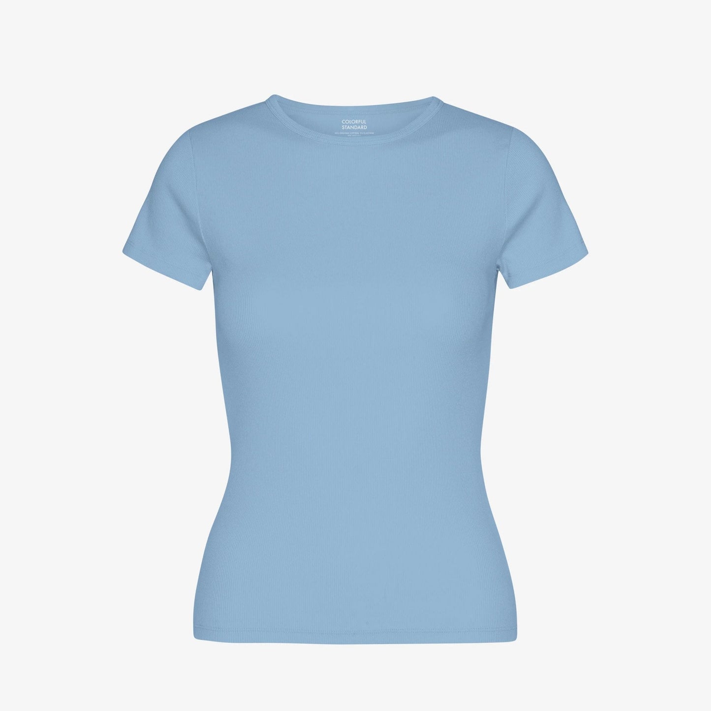 Women's Organic Rib Ss T-shirt - Seaside Blue