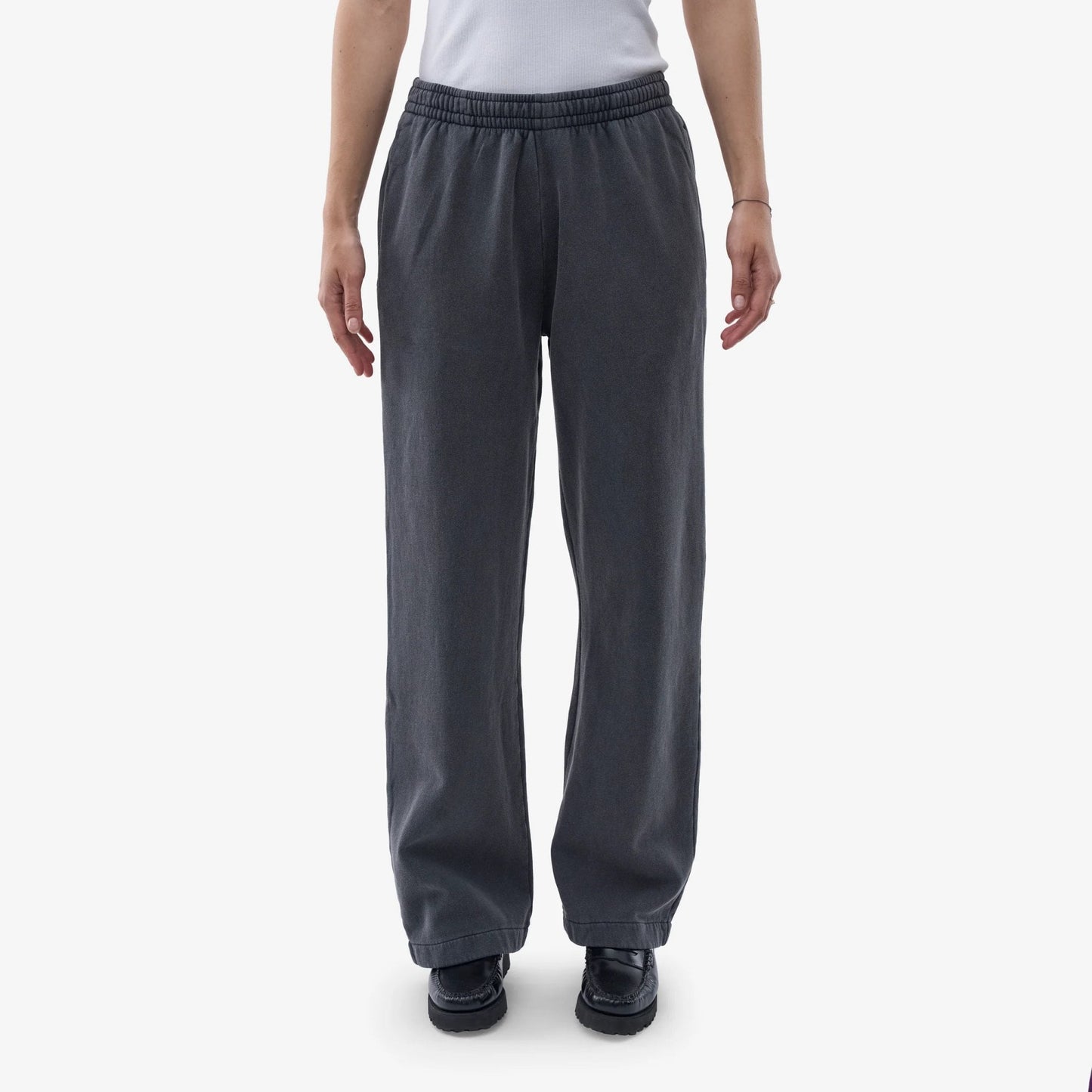 Organic Straight Leg Sweatpants - Faded Black