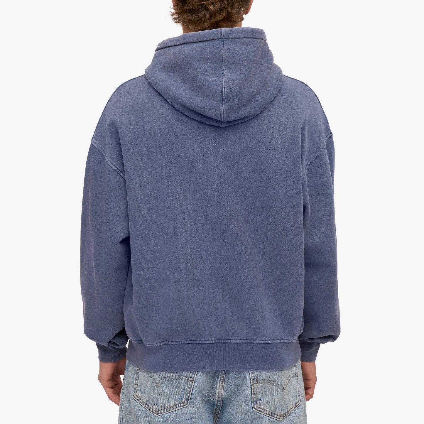 Organic Oversized Zip Hood - Neptune Blue