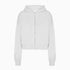 Women's Organic Crop Zip Hood - Snow Melange