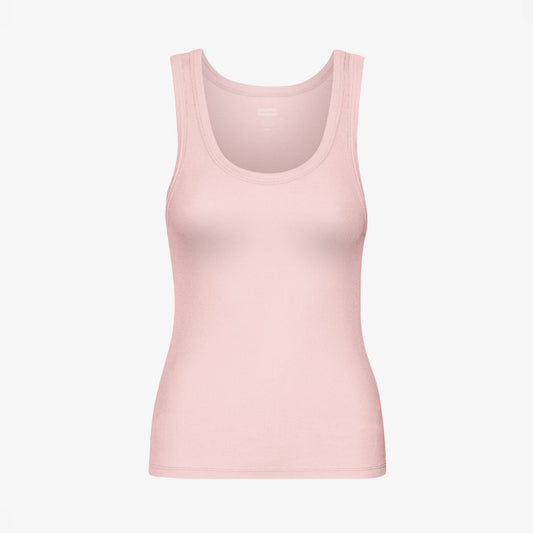 Women's Organic Rib Tank Top - Faded Pink