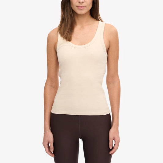 Women's Organic Rib Tank Top - Ivory White