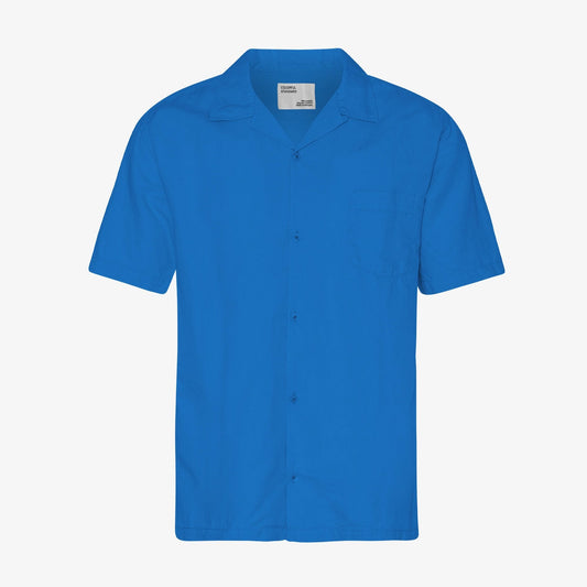 Linen Short Sleeved Shirt - Pacific Blue