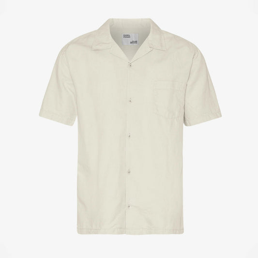 Linen Short Sleeved Shirt - Ivory White