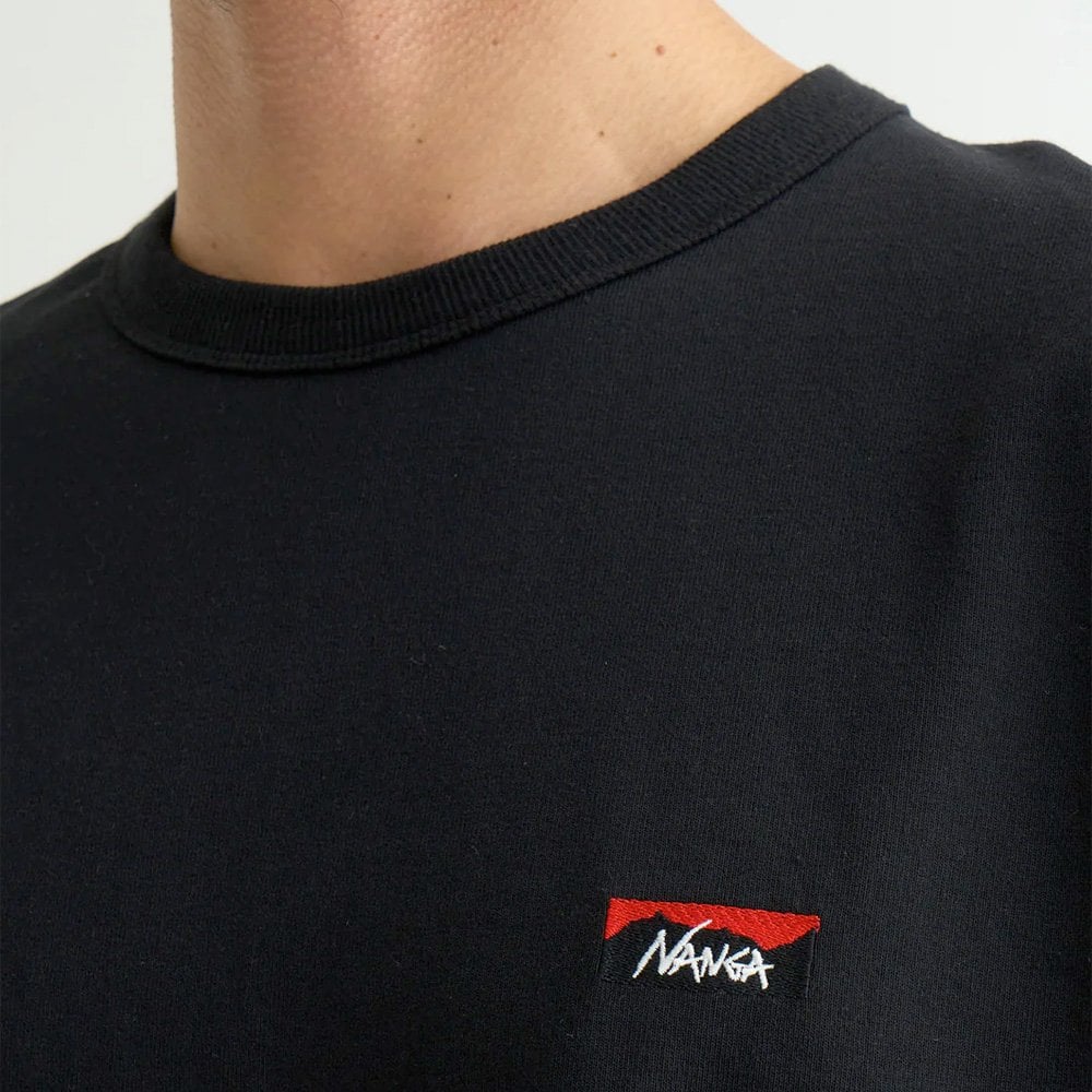 Eco Hybrid Box Logo Embroidery Tee - Black