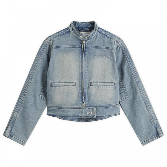 Cropped Boxy Racing Jacket W/ Branding