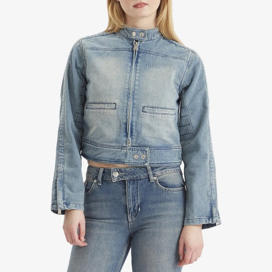 Cropped Boxy Racing Jacket W/ Branding