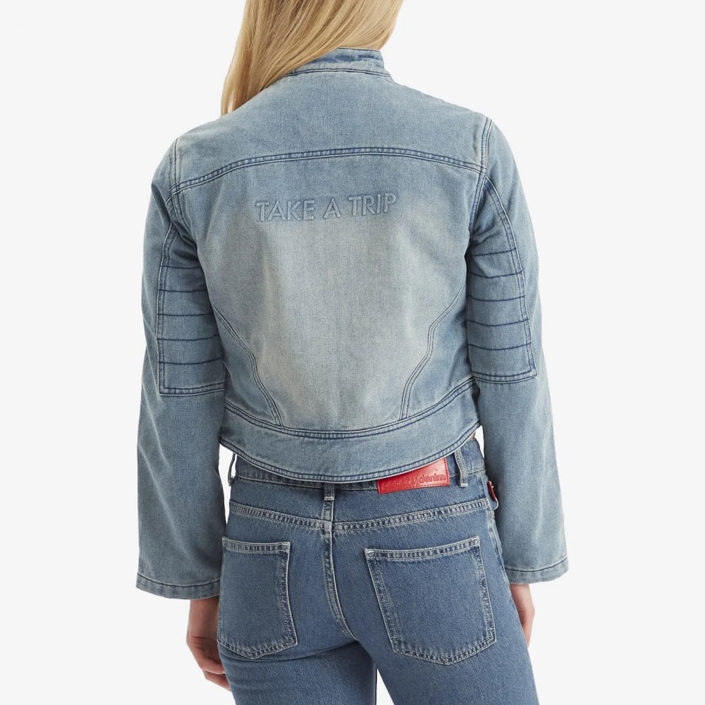Cropped Boxy Racing Jacket W/ Branding