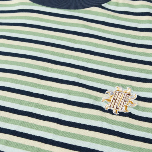 Apollo Striped S/s Knit Tee - Blue