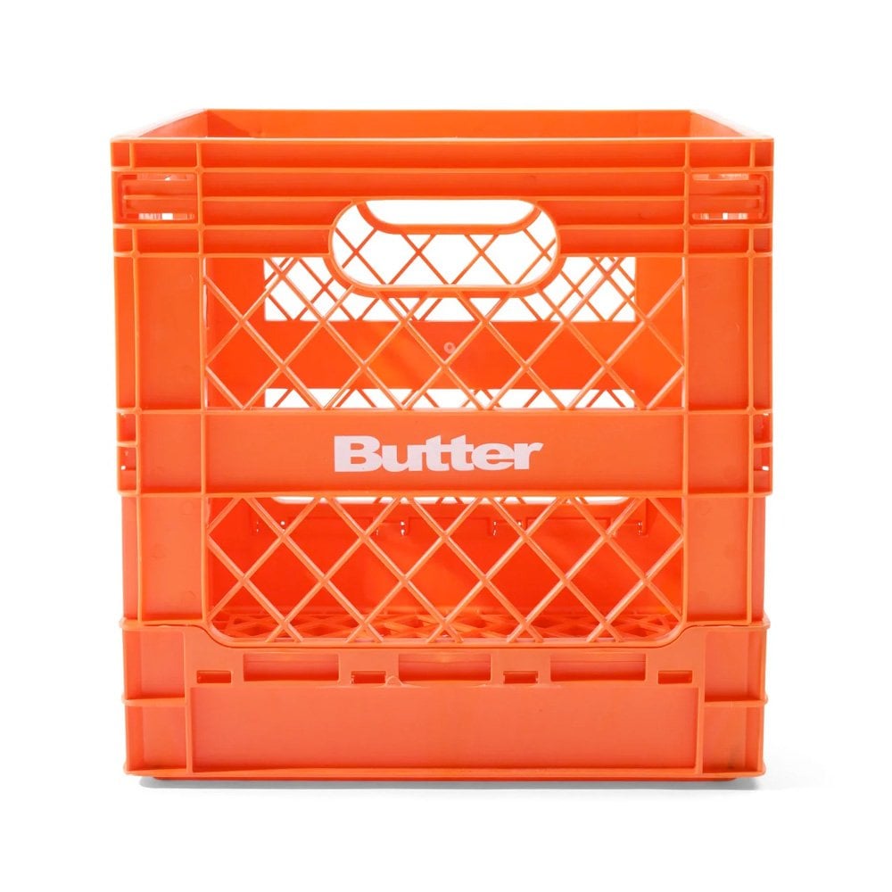 Collapsable Record Crate Orange
