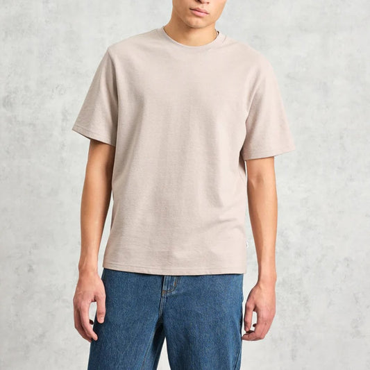 Dean Textured Organic Cotton T-Shirt - Clay