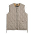 Military Crew Neck W. Zip Down Vest - Light Mocha