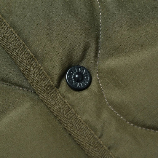 Military V Neck Snap Button Down Vest