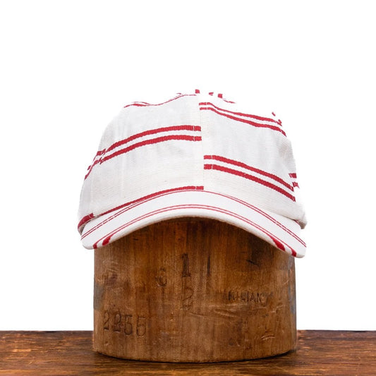 6-Panel Ballpark Cap Japanese Linen - Red Stripe