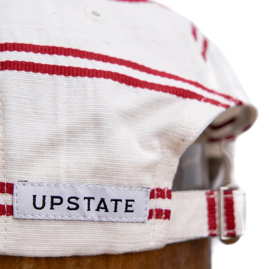 6-Panel Ballpark Cap Japanese Linen - Red Stripe