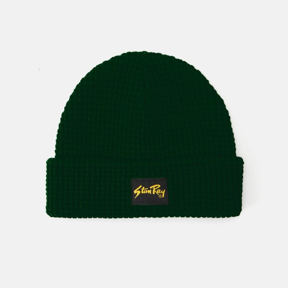 Waffle Beanie - Pine Green