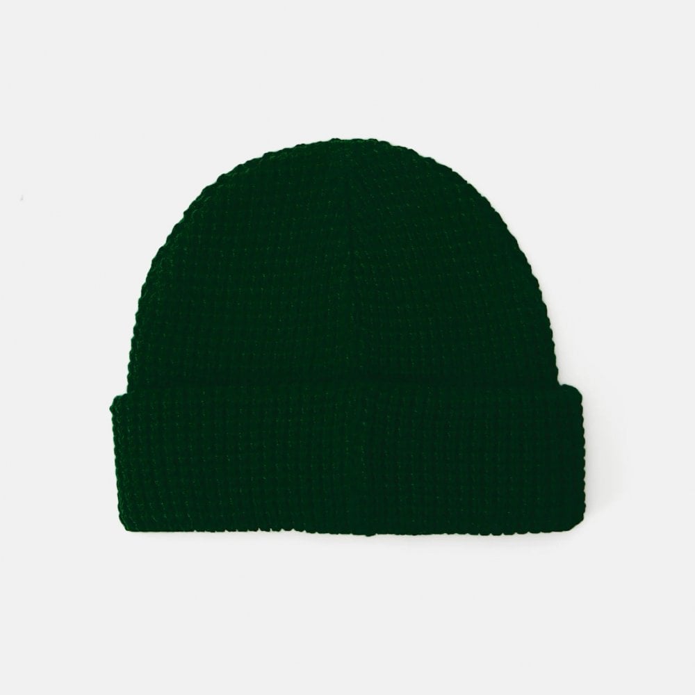 Waffle Beanie - Pine Green