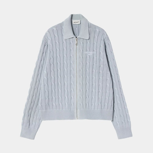 W' Carter Sweater Jacket, Blue Fog