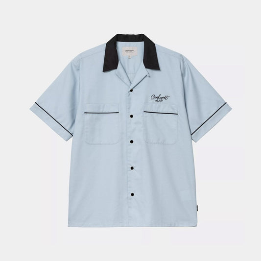 S/S Bowl Shirt, Blue Fog / Black