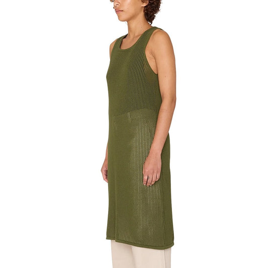 Minerva Open Stripe Dress, Olive