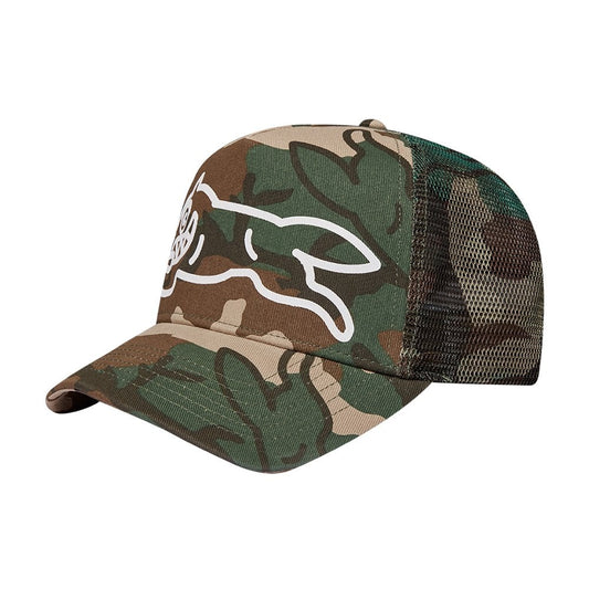 Camo Running Dog Trucker Cap
