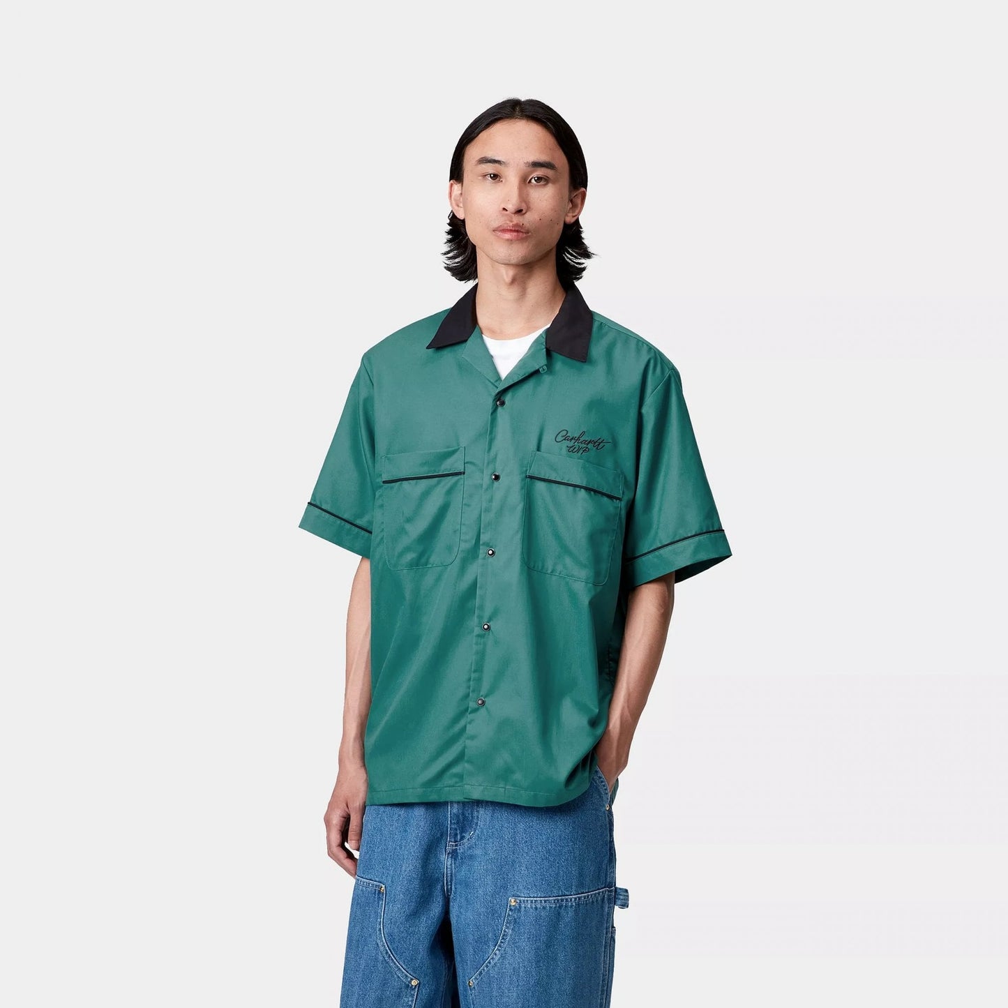 S/S Bowl Shirt, Saguaro / Black