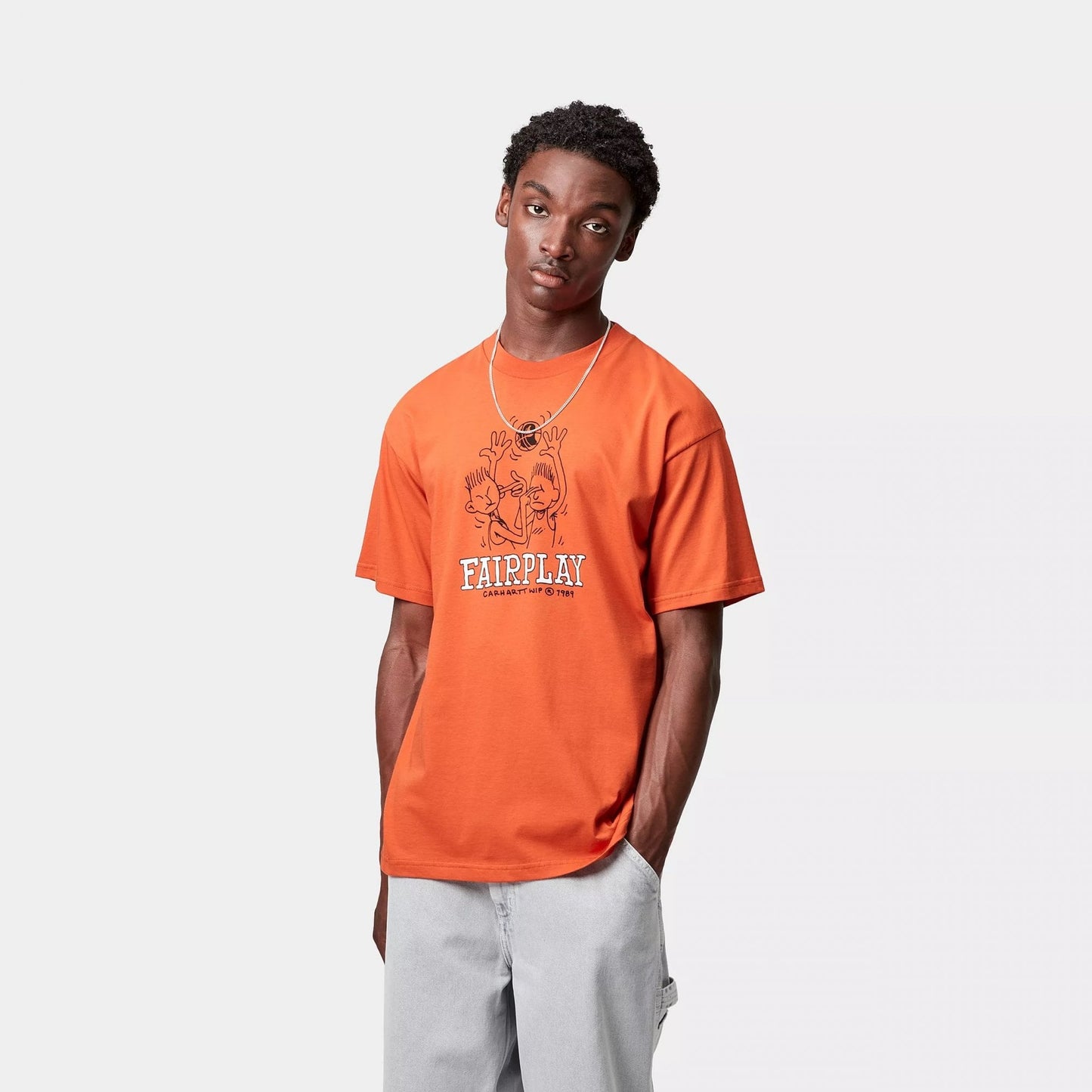 S/S Fairplay T-shirt, Persimmon