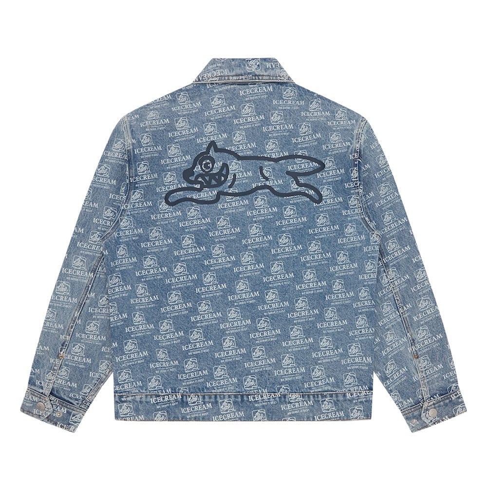 Repeat Print Denim Trucker Jacket