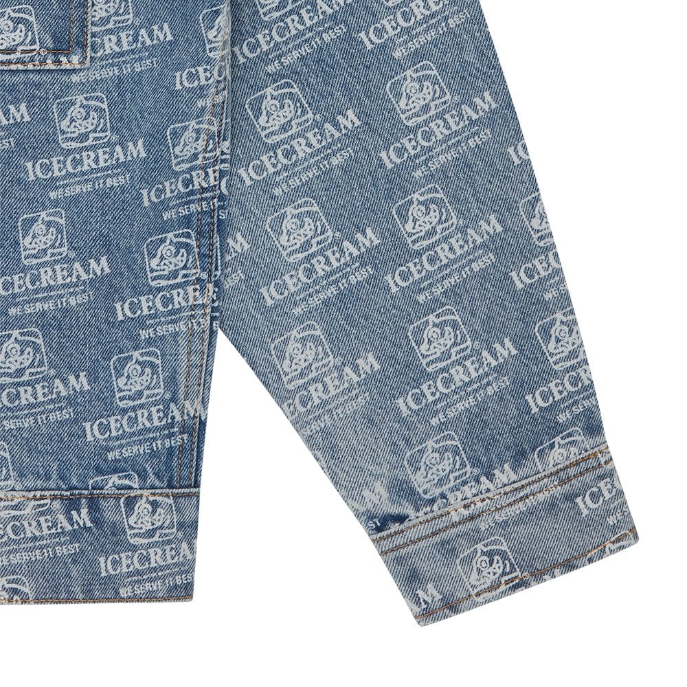 Repeat Print Denim Trucker Jacket