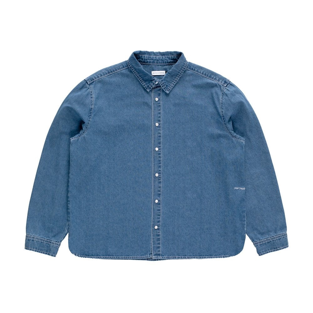 Applique Logo Denim Shirt - Rinsed