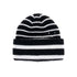 Striped Beanie - Black