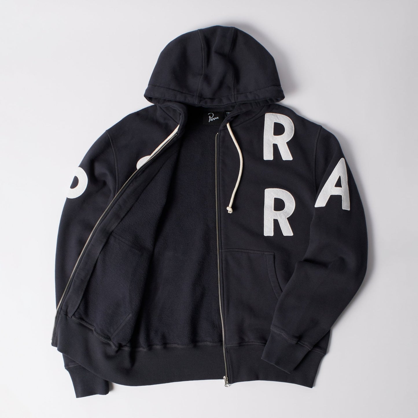 Word Salad Zip Hooded Sweat Dark Navy