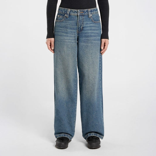 W' Mechanic Denim Pant, Khaki Tint Blue