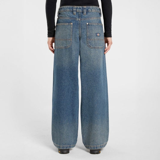 W' Mechanic Denim Pant, Khaki Tint Blue