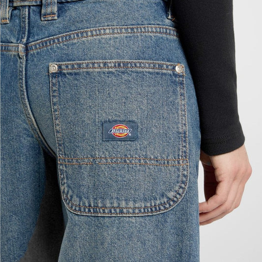 W' Mechanic Denim Pant, Khaki Tint Blue