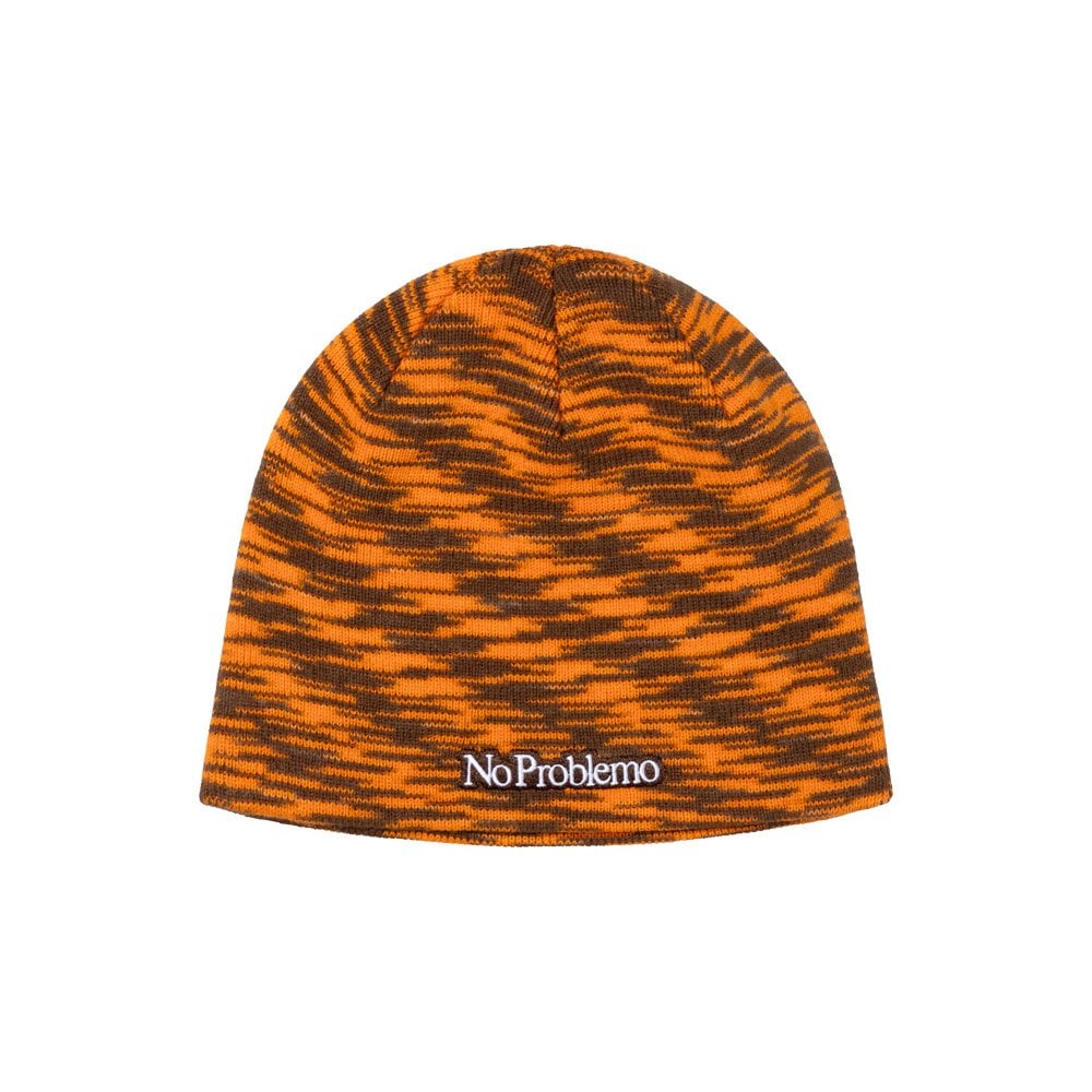 No Problemo Glitch Skull Hat - Orange