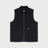 Quilted Canvas Vest, Black