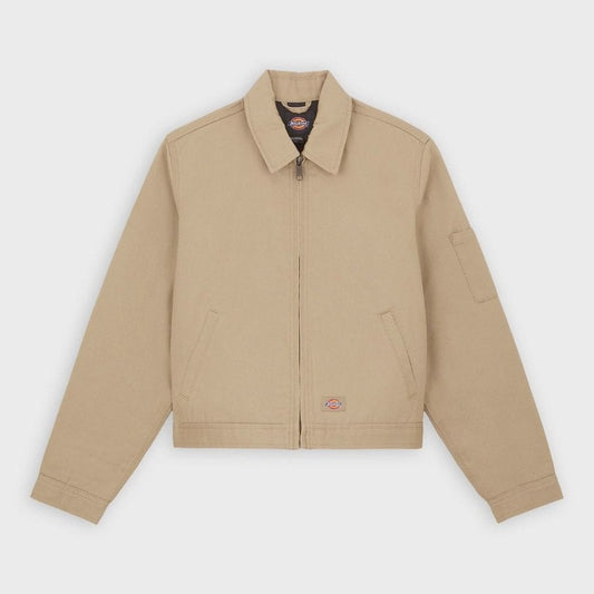 W' Lined Eisenhower Cropped Jacket, Khaki