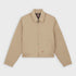 W' Lined Eisenhower Cropped Jacket, Khaki