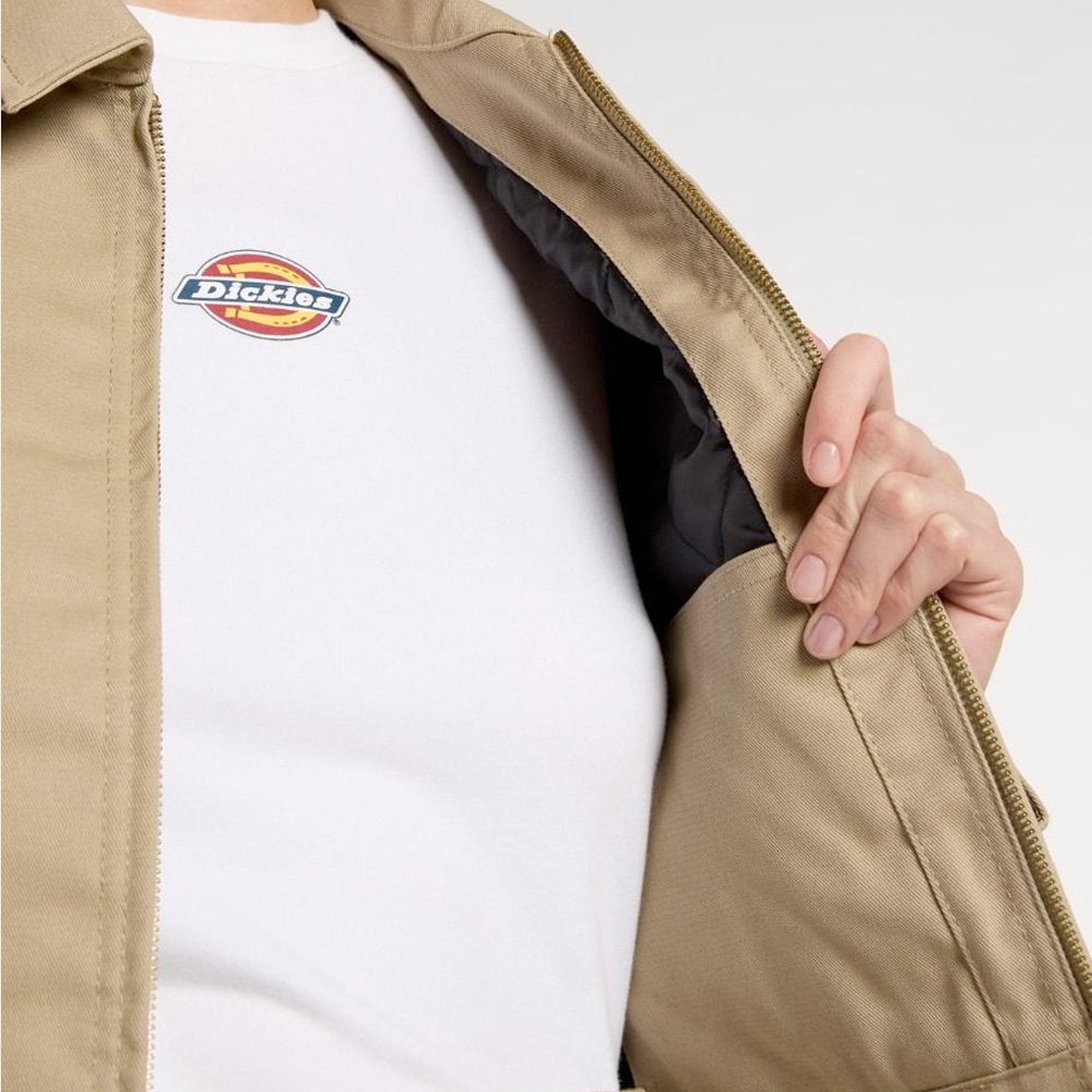 W' Lined Eisenhower Cropped Jacket, Khaki