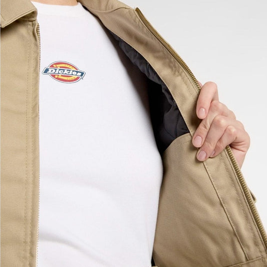 W' Lined Eisenhower Cropped Jacket, Khaki