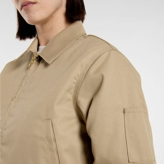 W' Lined Eisenhower Cropped Jacket, Khaki
