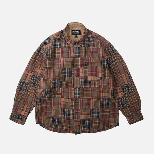 Madras Patchwork Relaxed Shirt