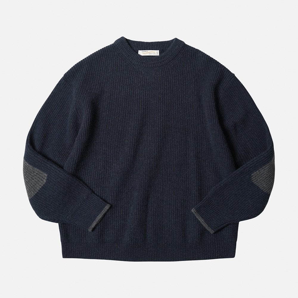 Patch Round Pullover Knit
